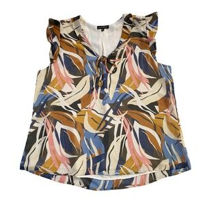 Anthropologie Women's Bold Abstract Pleione‎ Top L